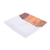 Medium Square Plate- Marble & Brown